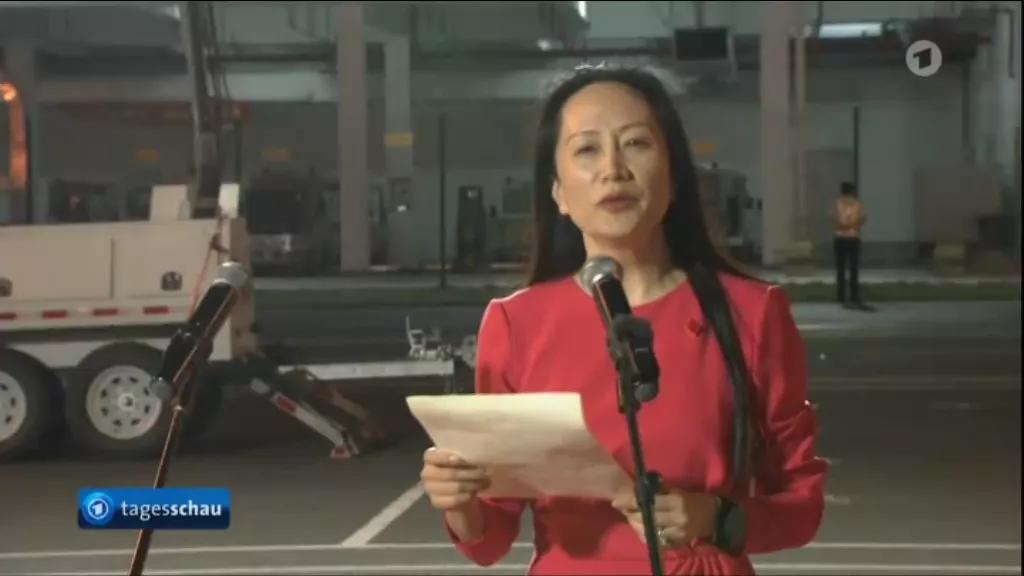 港媒评孟晚舟回国直播现场,孟晚舟回国视频获4亿赞