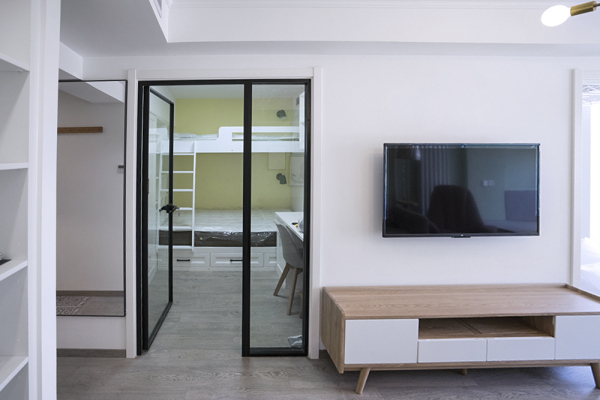 门厅改多功能房间,鞋柜旁开放式厨房怎么设计