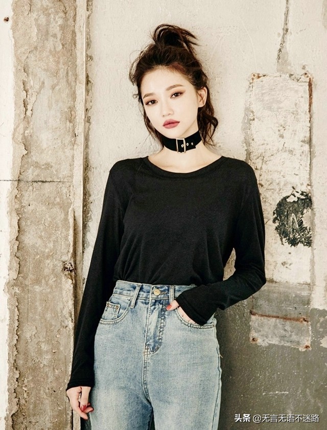 高冷御姐风冬季裤子搭配,暗黑御姐风穿搭牛仔裤