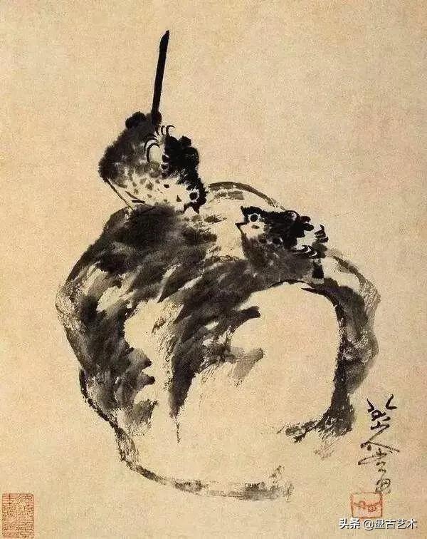 画出艺术家人生大寂寞的国画艺术作品——盘古油画艺术