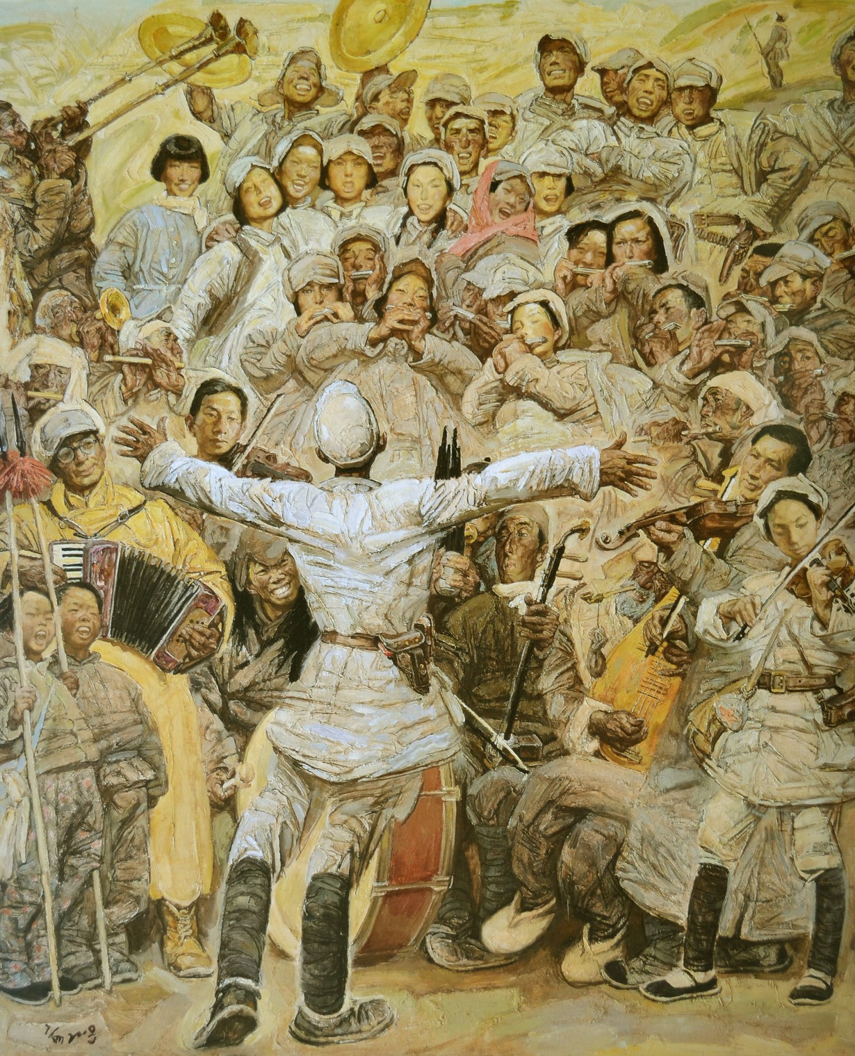 胡志渊油画作品欣赏,沈尧伊《彝海结盟》油画作品