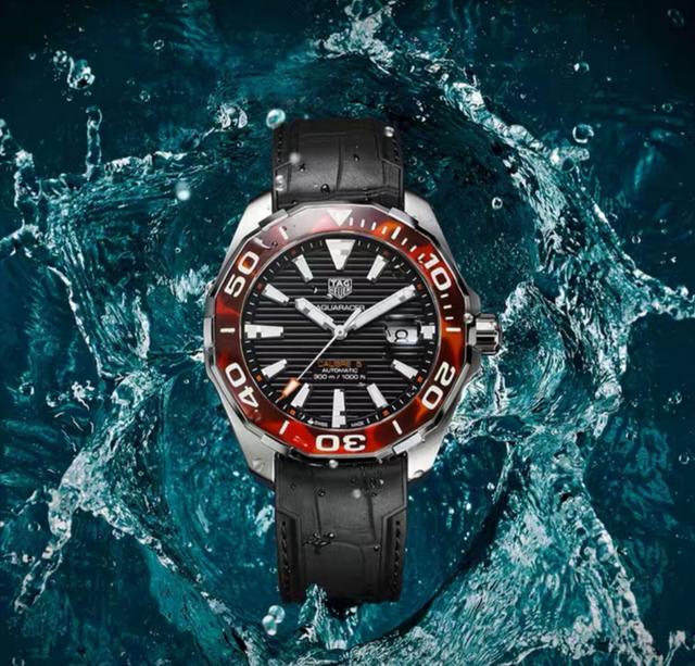 豪雅竞潜金色石英表,豪雅竞潜石英男表