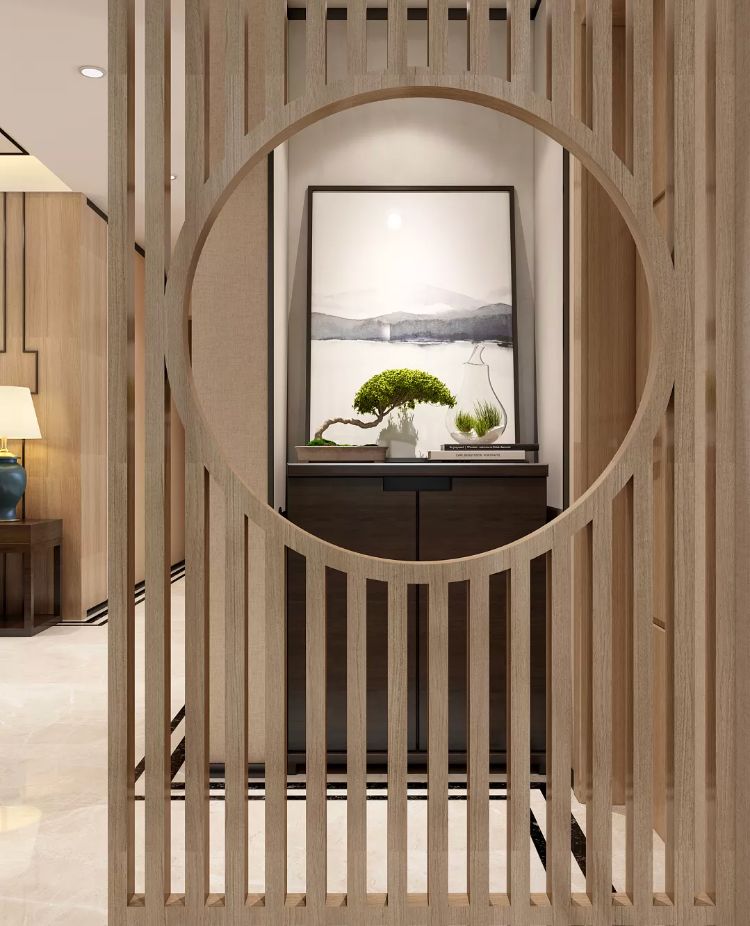 隔而不断的屏风设计,30公分的屏风