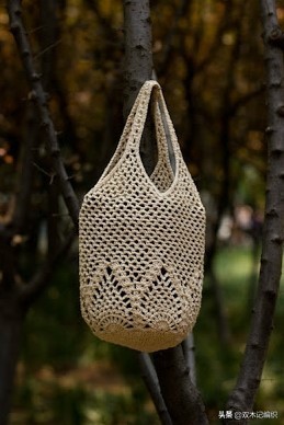 钩针网格购物袋图解,菠萝花钩针蛋袋