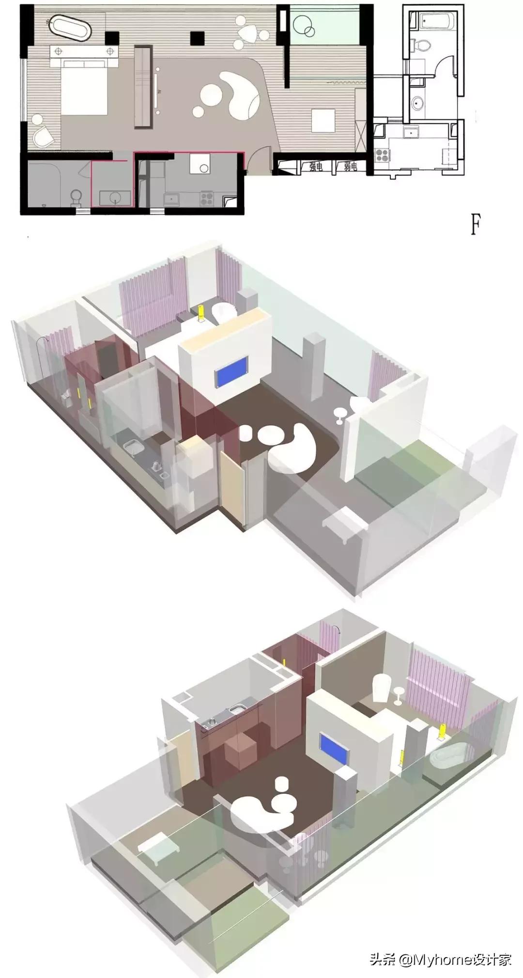 小户型全套布局,小户型空间布局图