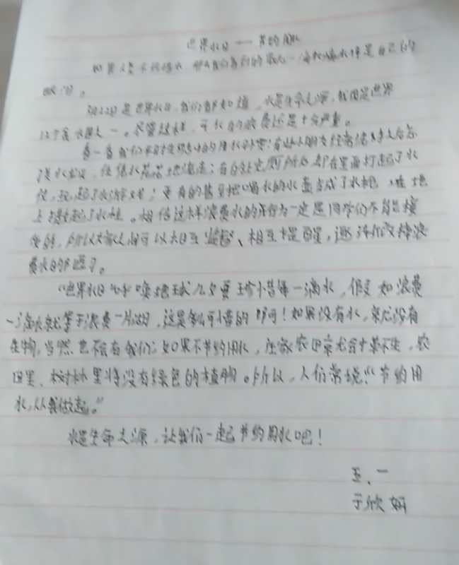 世界水日教育活动简讯,世界水日小学活动