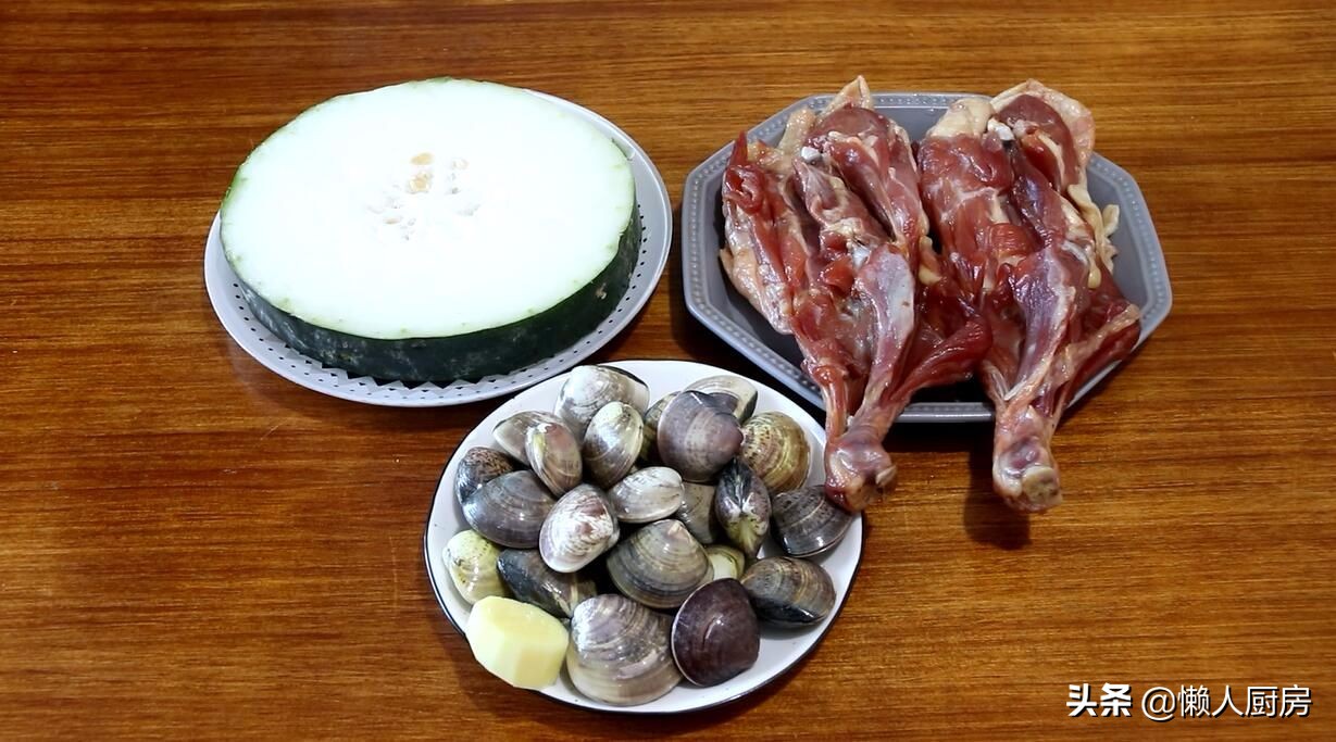 腊鸡腿蒸冬瓜做法,大锅菜腊鸡腿冬瓜