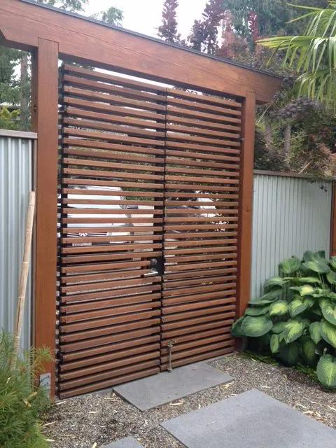 庭院栅栏门锁具,极简庭院栅栏门