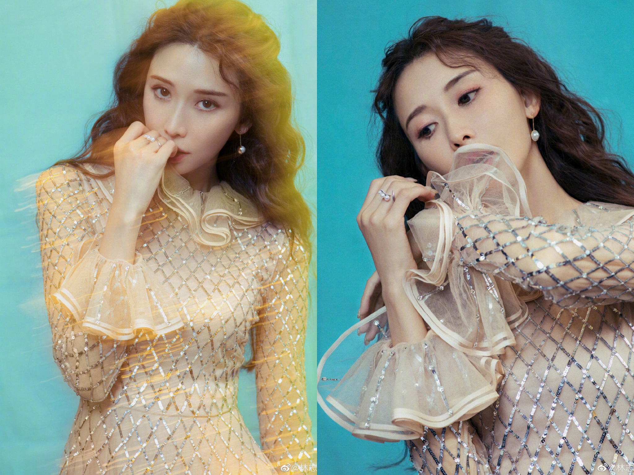 林志玲穿裸色薄纱长裙,林志玲穿单礼服时髦