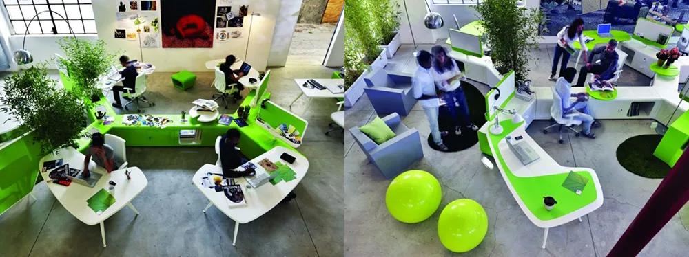 夏日“绿”调丨听说这种色系的办公室，让人不想下班