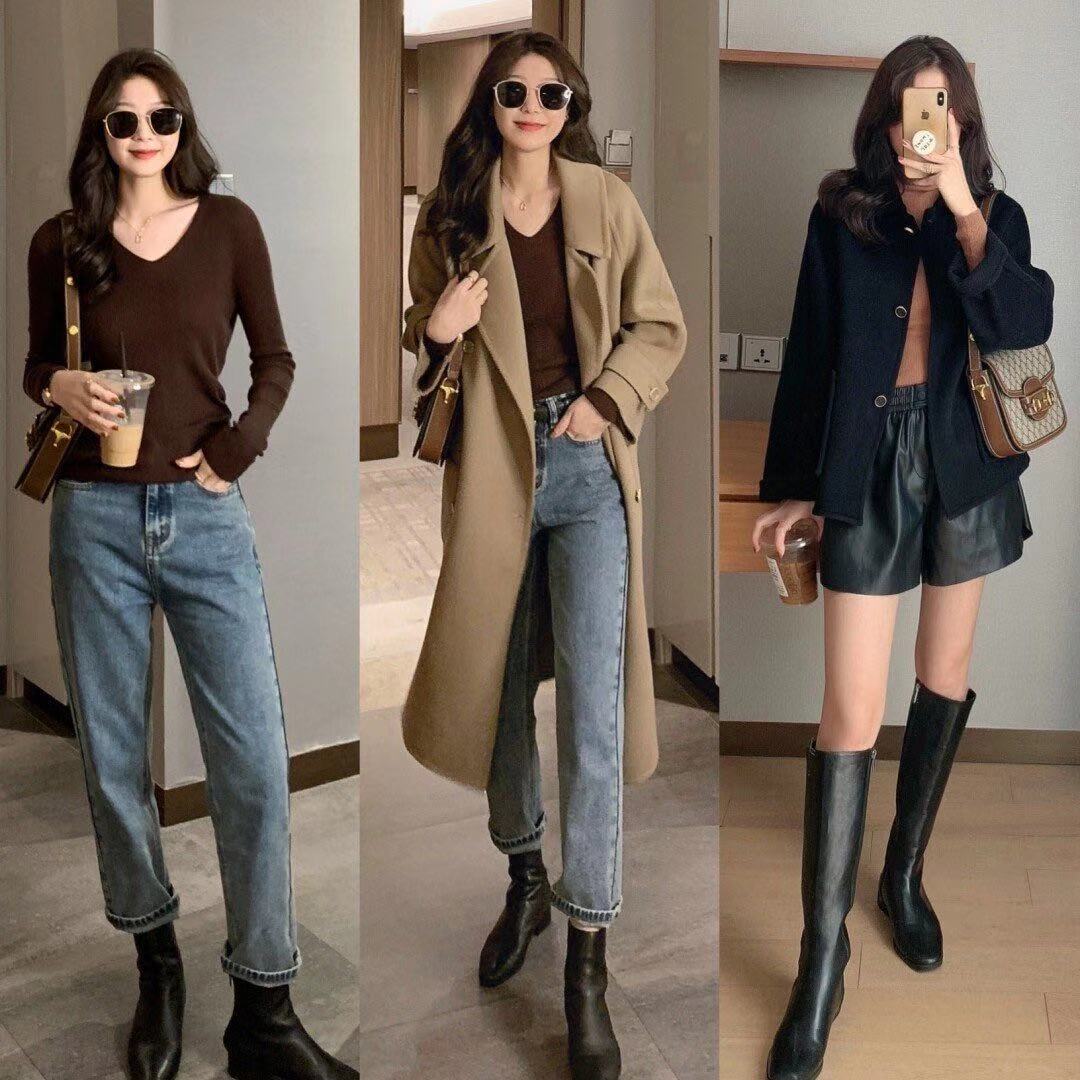 很有冬日韩系穿搭韵味,简约耐看的韩系秋冬穿搭范本