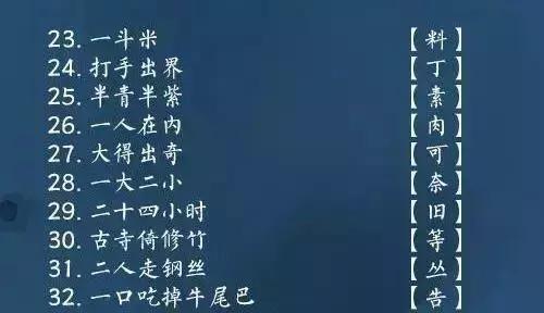 小学生猜字谜游戏,100个简单字谜游戏跟孩子一起猜