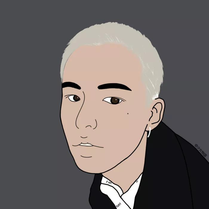 森系简约黑白手绘头像,个性原宿风手绘头像