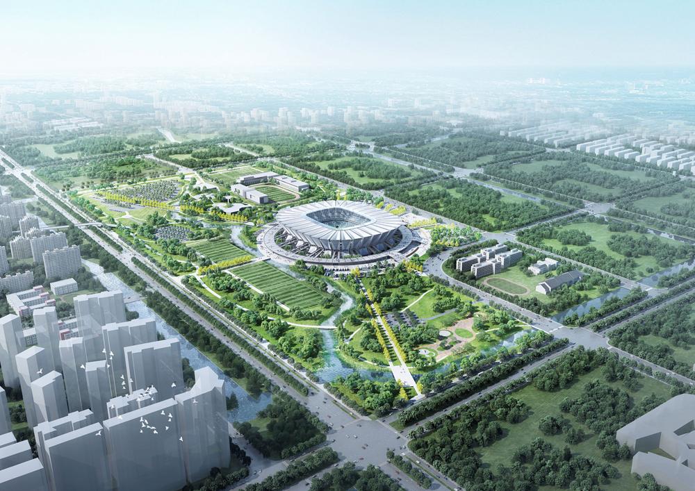 昆山专业足球场设计,民国风格足球场设计