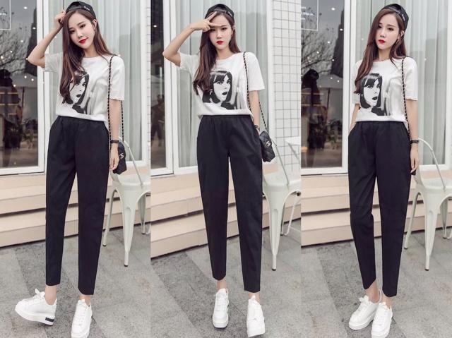 冬款黑色哈伦裤的十种搭配方法,秋冬黑色牛仔哈伦裤高级穿搭