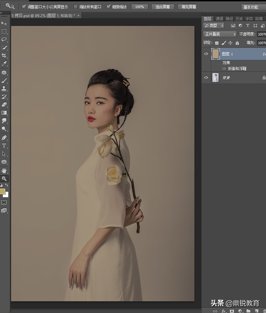 怎么用ps将美女照片调成仕女效果,ps把照片制作成工笔画效果教程