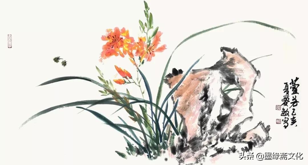 刘忠陵兰花作品欣赏,写实画兰草作品欣赏