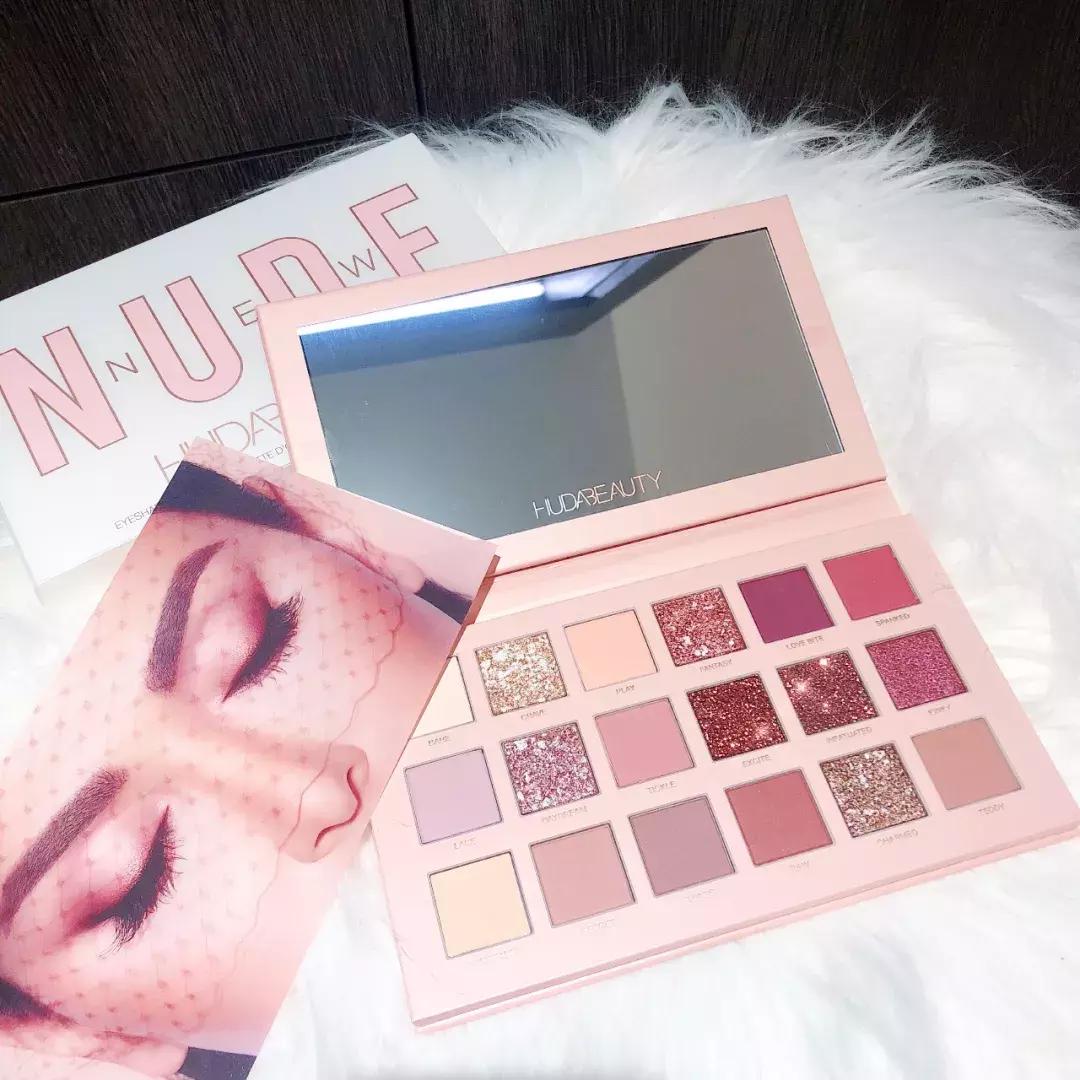 四色仙气紫色眼影盘,novo液体眼影试色好闪亮仙气十足