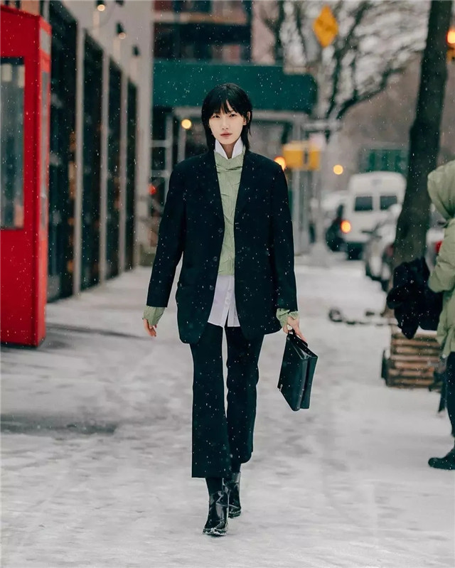 韩版穿搭女装高级感叠穿,冬季穿搭女生高级感韩系叠穿