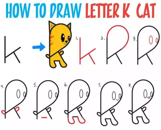 26个英文字母简笔画动物,26个英文字母简笔画顺序