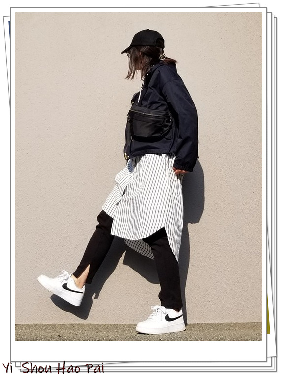 休闲风宽松连帽外套穿搭,日系防风连帽外套搭配