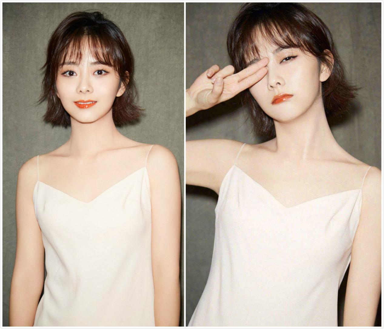 适合圆脸的中分发型,比较适合圆脸的中分发型