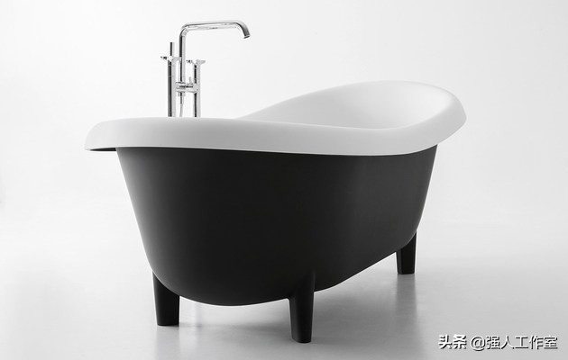 浴室干湿分离带嵌入式圆浴缸,钻石型淋浴浴缸