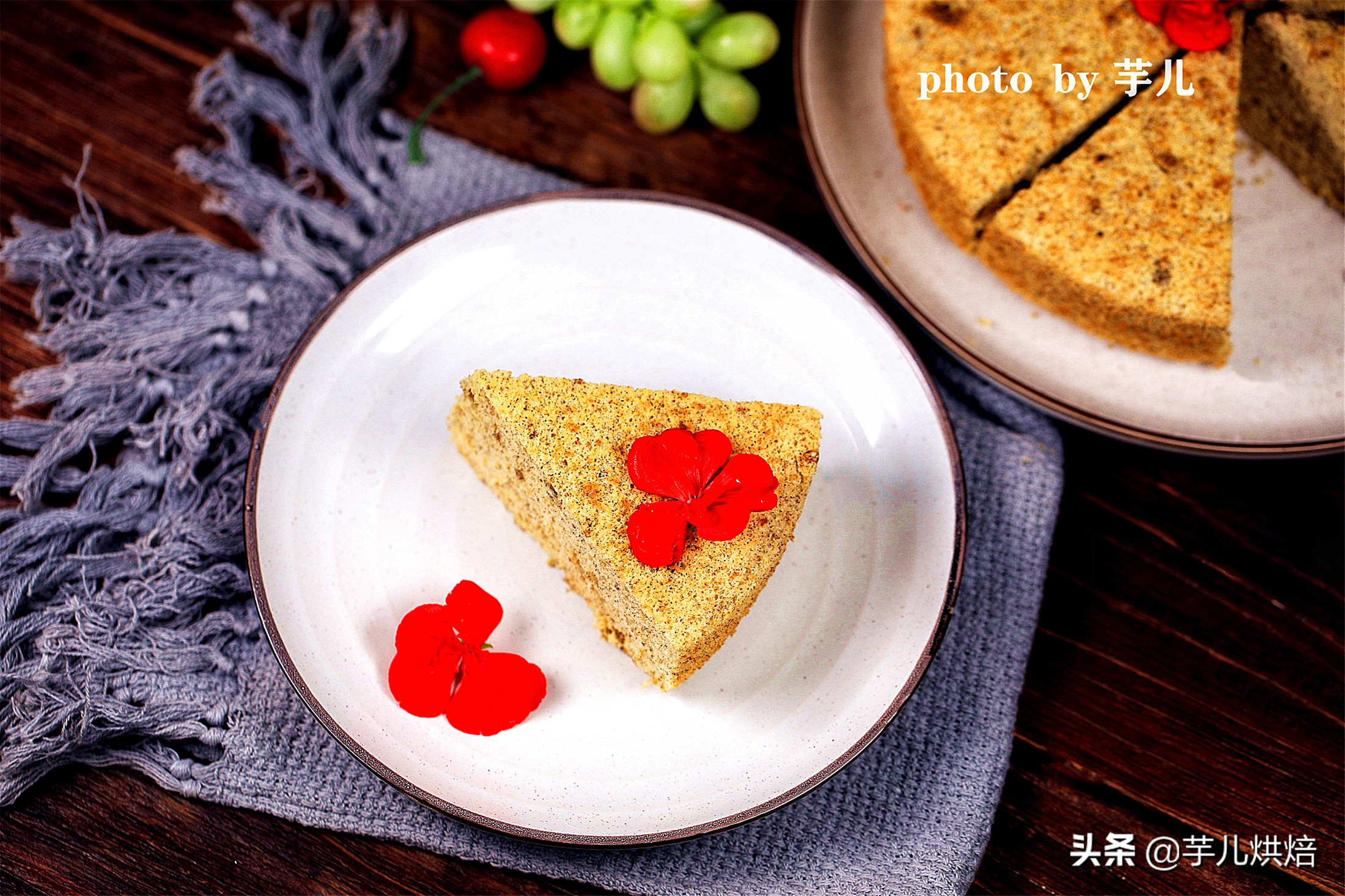 戚风蛋糕的家常做法自己制作,黑麦戚风蛋糕做法