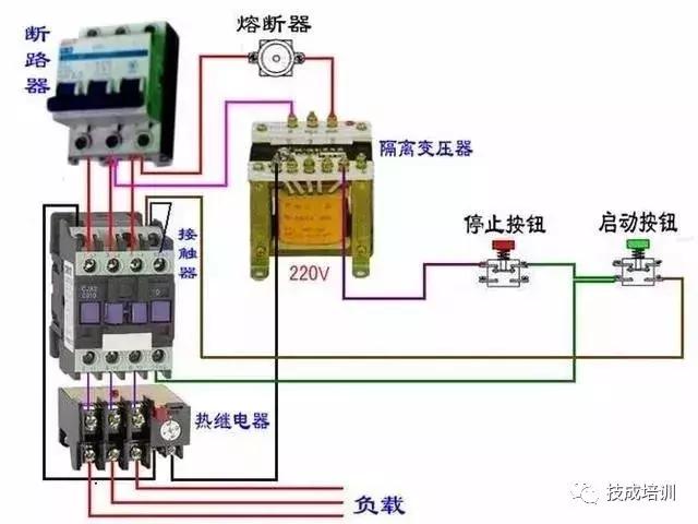 断路器按钮与接触器接线图,11种断路器接触器电气互锁接线图