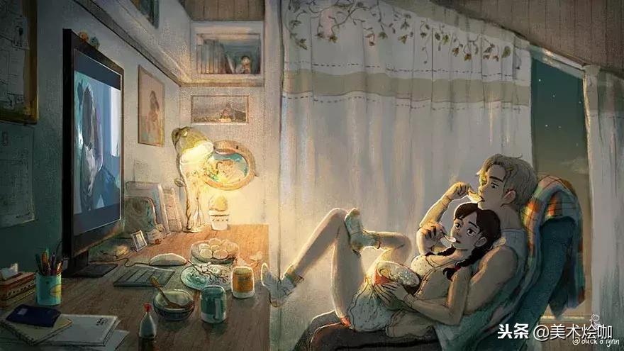 少女心爆棚的唯美插画,软萌插画清新少女心