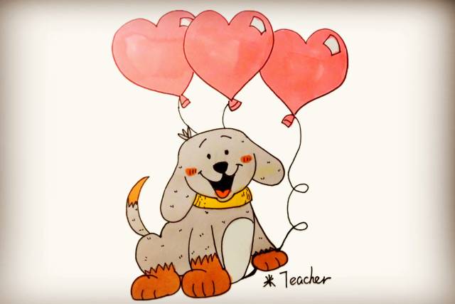 小狗简笔画ins风简单又好看图片,简单又超凶的小狗简笔画图片图文