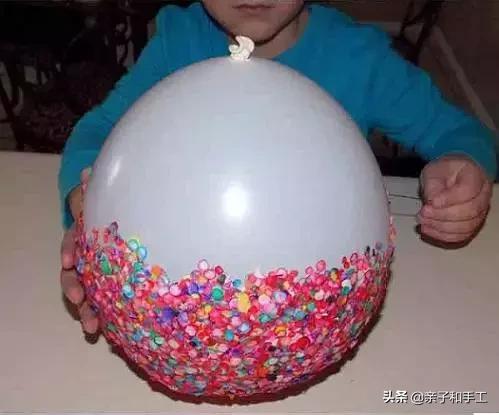 幼儿园气球手工贴画,创意手工气球印画
