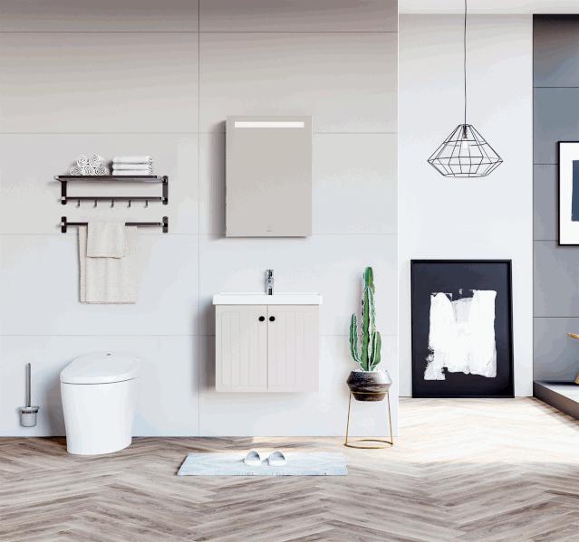 颜值超高的浴室柜,复古卫生间浴室柜推荐