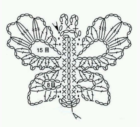 简单蝴蝶的钩织教程,钩针织蝴蝶教程简单易学