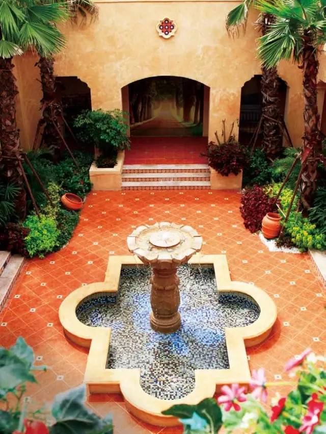 新中式庭院用什么石材铺地,庭院铺地红砂岩石材定制加工