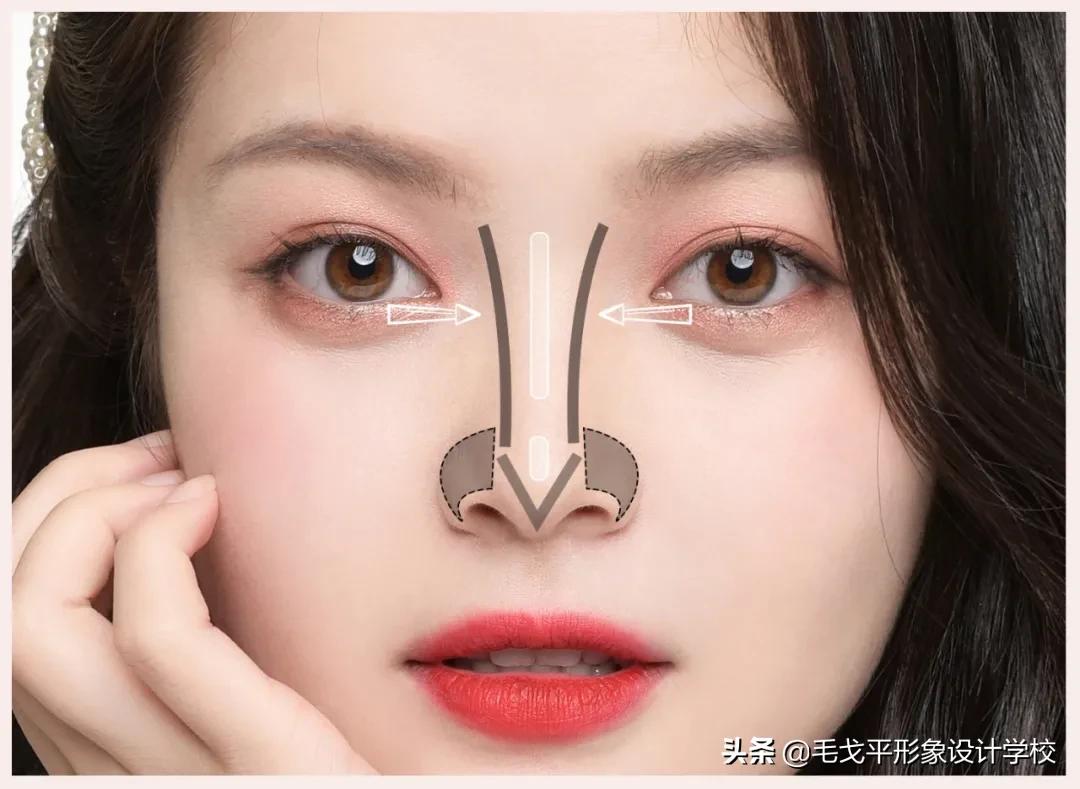 日常鼻影画法教程,鼻影画法正确的化妆方法