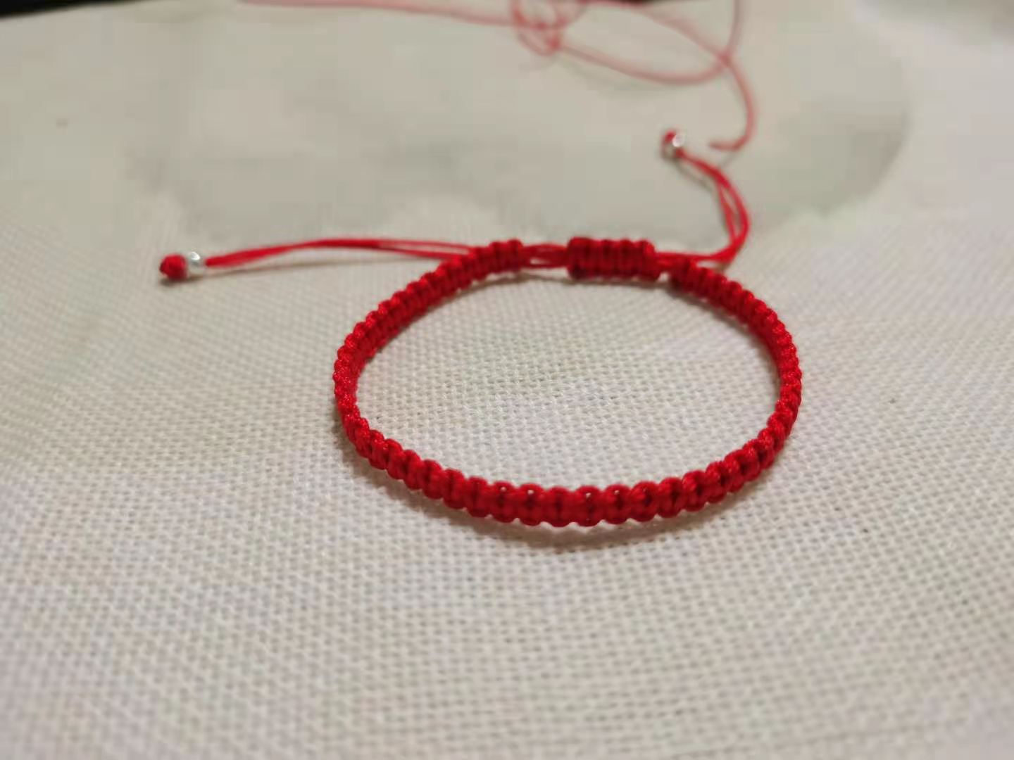 细手绳编转运珠手绳教程,红绳转运珠编绳教程