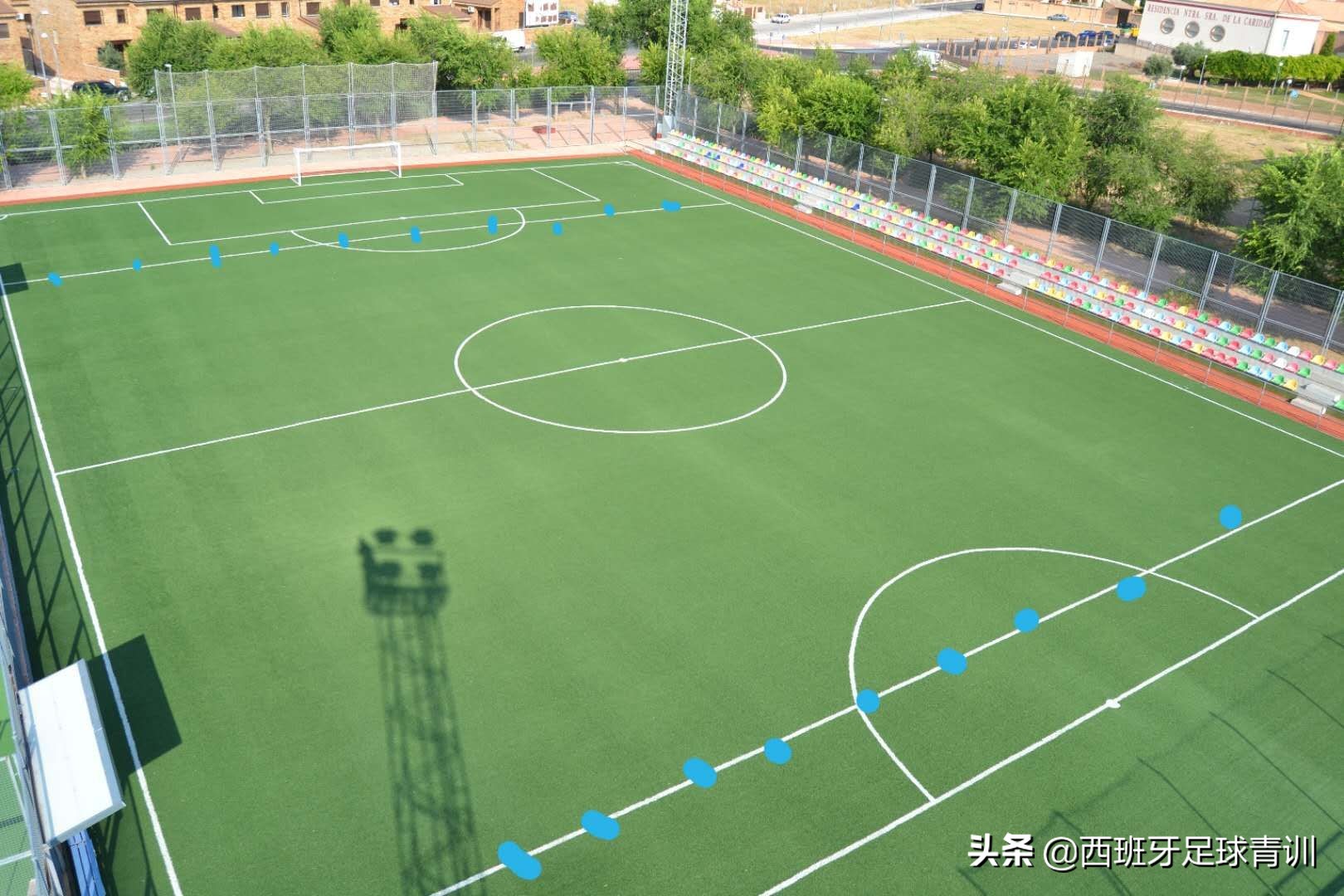 西班牙反越位战术,西班牙青少年足球传球跑位