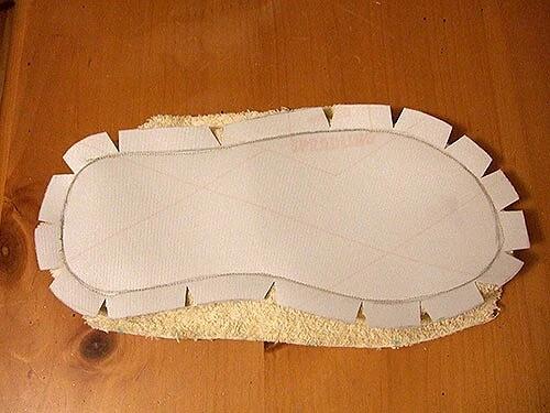 用布条线织两种颜色的拖鞋教程,用布条织花样拖鞋