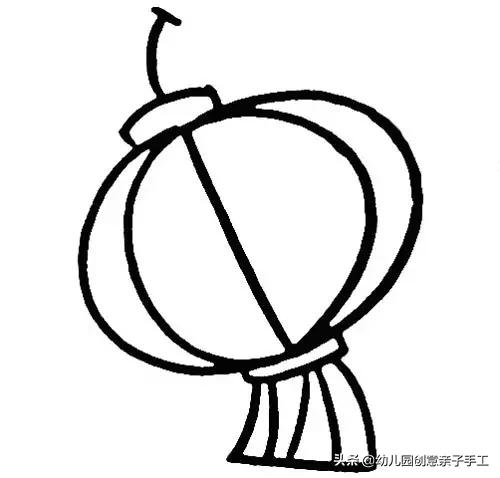 元旦灯笼边框简笔画大全简单漂亮,元旦简笔画灯笼的画法