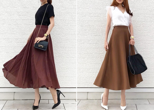 半身裙主要怎么搭配呢,一条半身裙的各种搭配