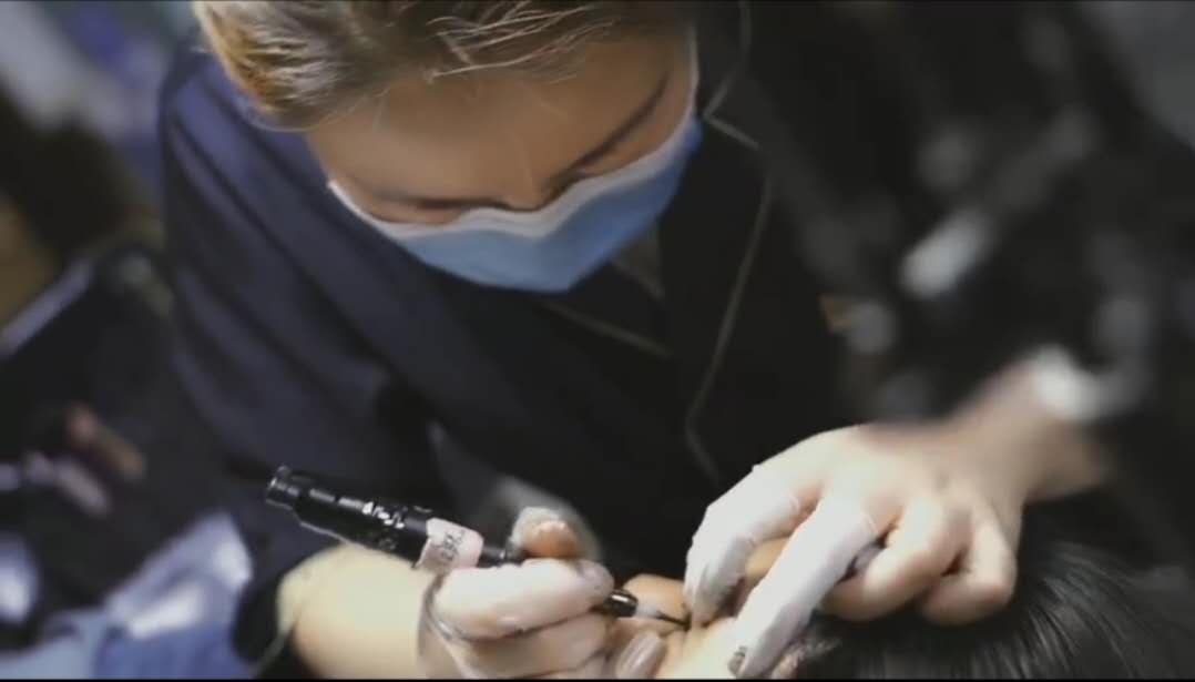 纹绣知识分享纹眉颜色过浓怎么办,纹眉技术技巧视频