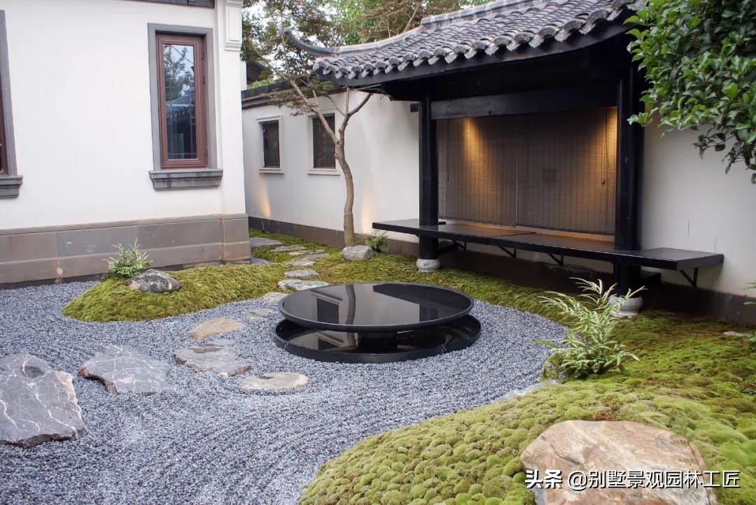 松江区禅意日式庭院设计,日式禅意园林小景观