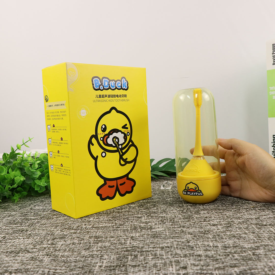 小黄鸭u型牙刷儿童电动牙刷8岁,儿童牙刷2-6岁u型牙刷小黄鸭