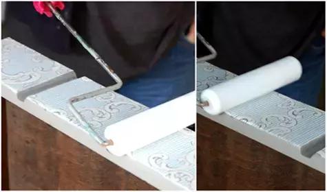 用墙纸贴旧柜子效果图 (自粘家具翻新墙纸)