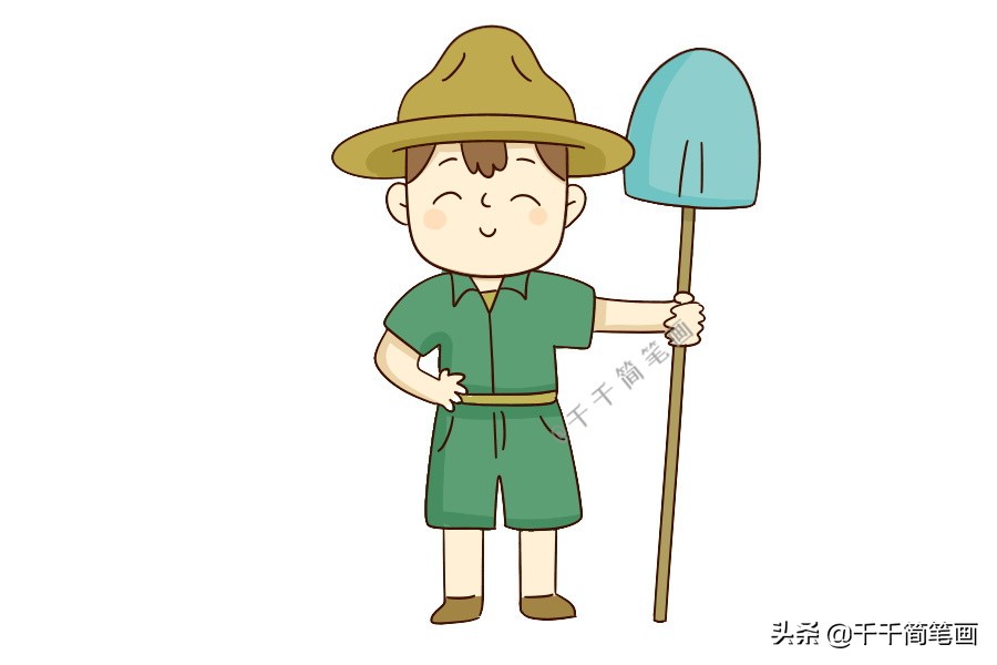 卡通职业人物简笔画,可爱简笔画q版人物教程