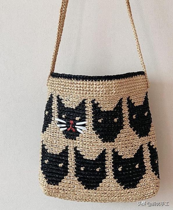 韩国钩针教程,简单的钩针编织包