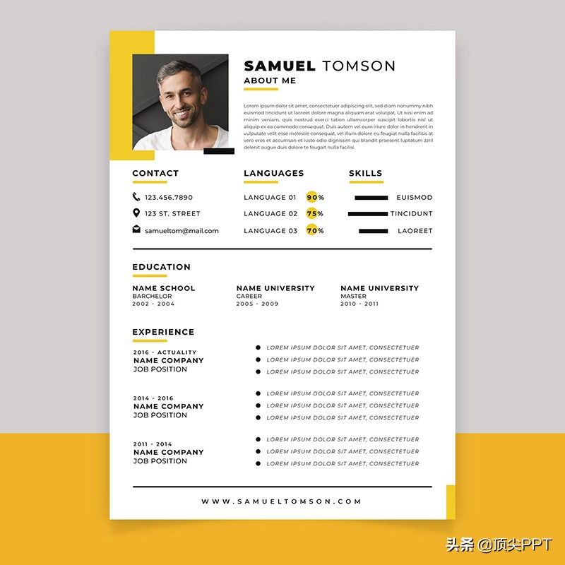 免费分享100款简历模板,免费一套简历模板