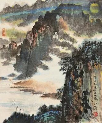 陈继儒山水画作品欣赏,陈良宗山水画作品欣赏