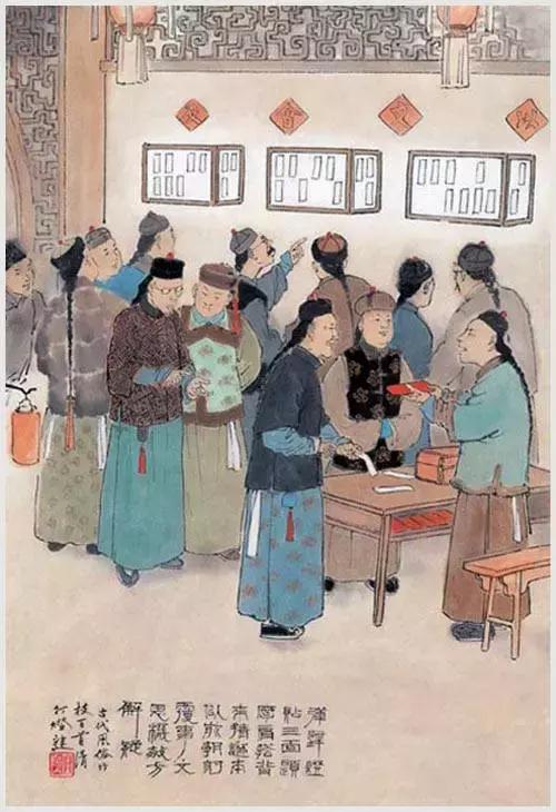 100首诗词100张风俗图太美了,100幅中国古风俗画